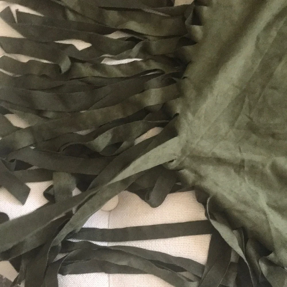 Olive Fringe Top - Picture 5 of 5